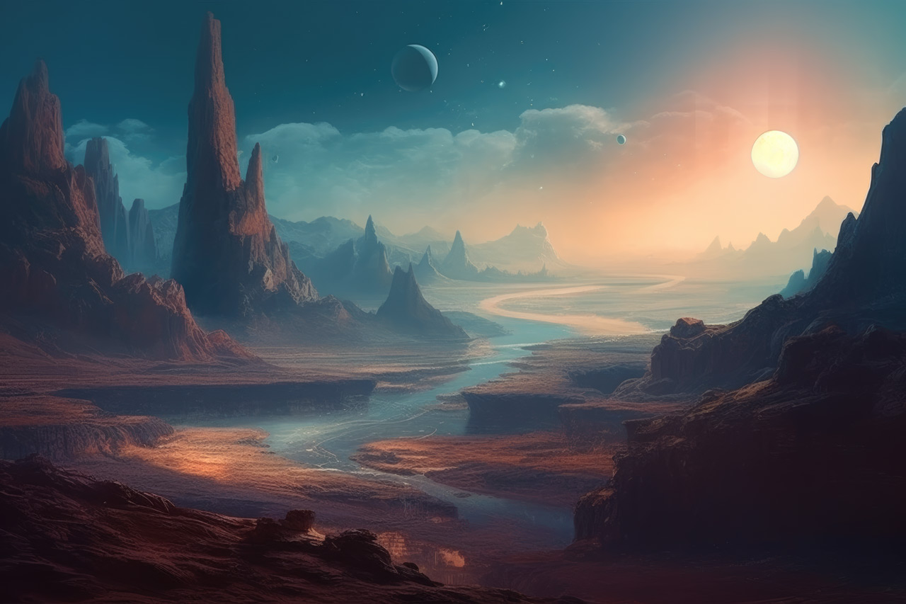 Magic landscape on some planet