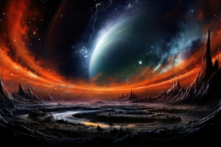 Terrific landscape on unknown planet