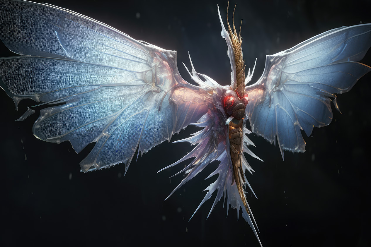 Cool wallpapers of Strange butterfly alien creature with white wings ...