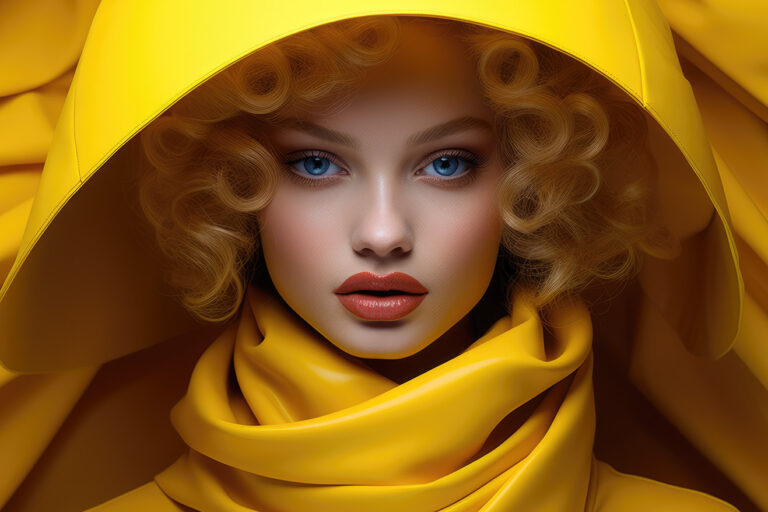 Woman in yellow clothes