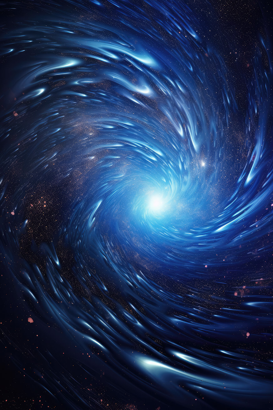 Swirled blue galaxy lights