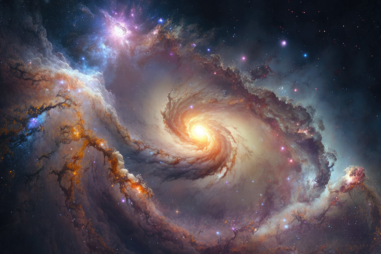 Spiral galaxies in the space