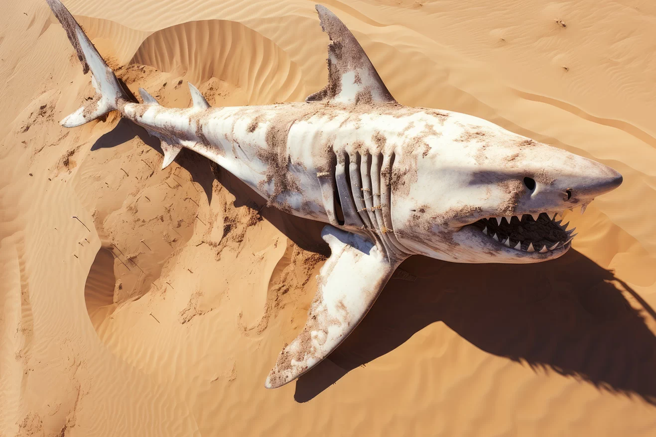 White shark mummy found on some planet