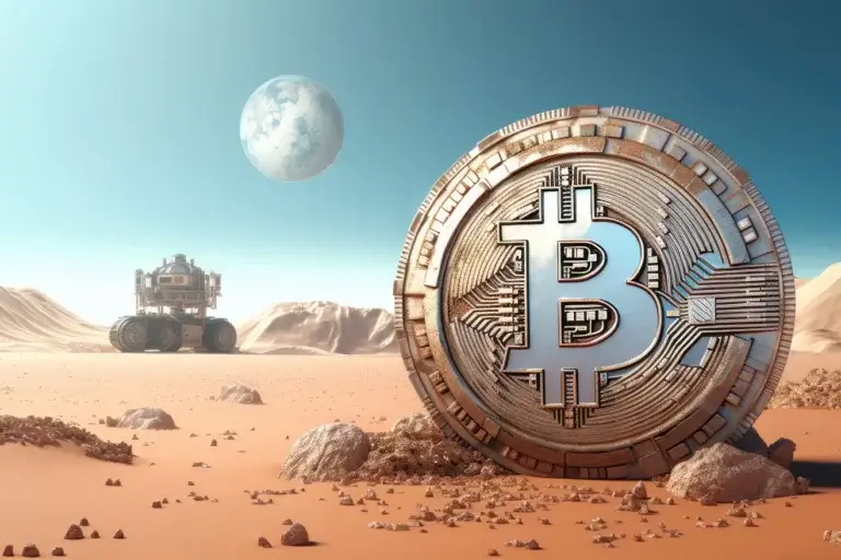 Space rover found bitcoin disk on some planet