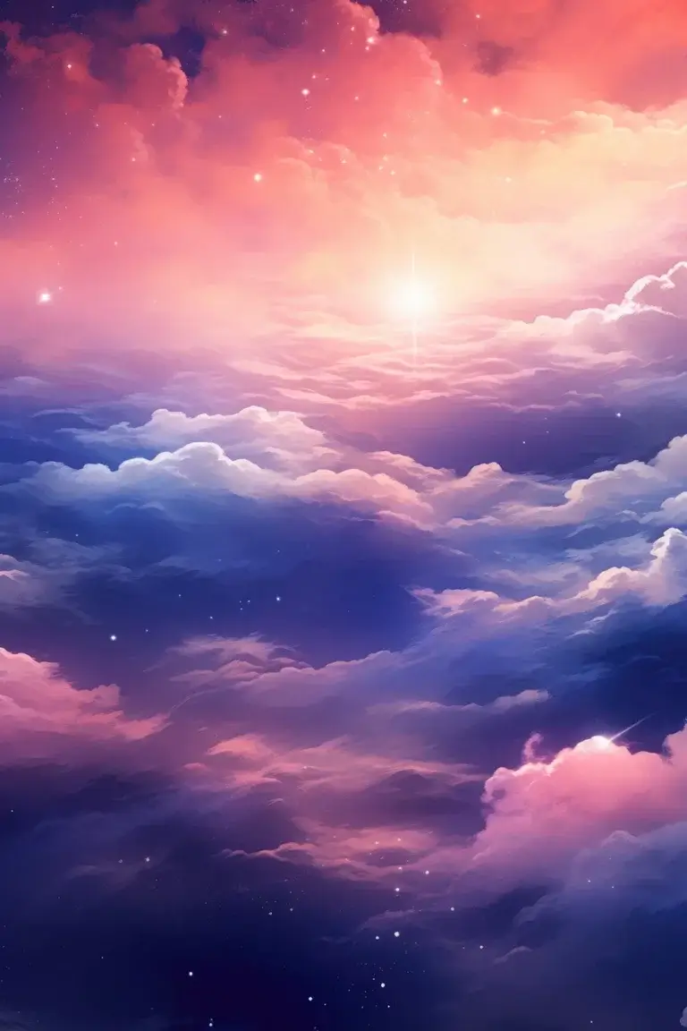 Colorful pastel clouds with sun lights background